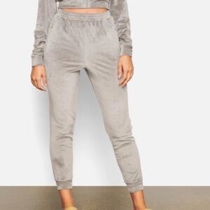 SKIMS Gray Velour Track Pants